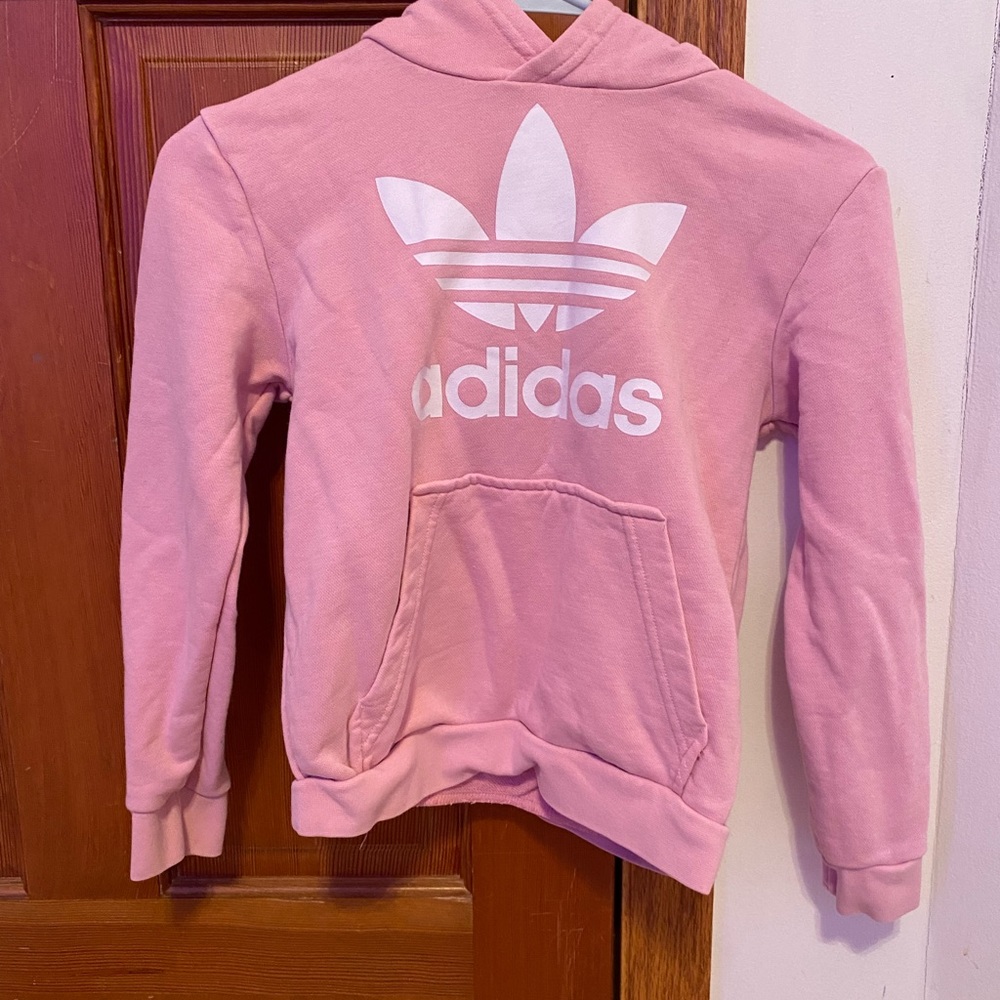 Adidas pink hoodie!